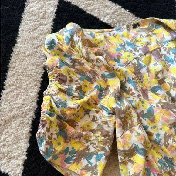 Free People Forget Me Not Floral Print Mini Dress 2 - Picture 6 of 7